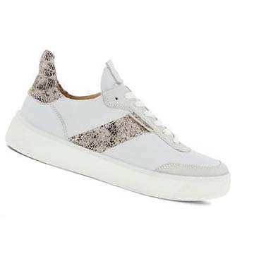 Women's Ecco Street Tray Street Sneakers Grey White | Canada 262AHK